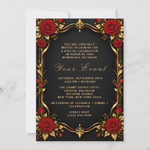 Luxus-Blumen-Formal-Event-Einladung Einladung