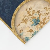 Luxus-Blumenbogen-Musterdecke mit blauer Blume Fleecedecke (Ecke)