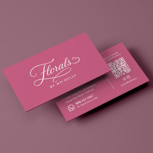 Luxus-Blumendesigner Florist Pink Visitenkarte