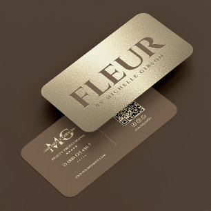 Luxus-Blumenhändler Floral Designer Fleur Brown Fa Visitenkarte