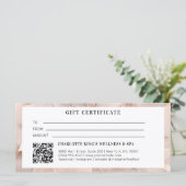 Luxus, Blush-Beige, Blume QR Code (Stehend Vorderseite)