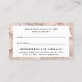 Luxus, Blush-Beige, Blume, Salon Empfehlungskarte (Rückseite)