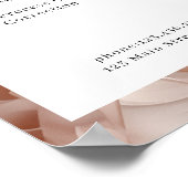 Luxus, Blush-Beige, Blume, Salon-Preisliste Poster (Ecke)