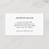 Luxus, Blush-Beige, Blume, Salon Visitenkarte (Rückseite)