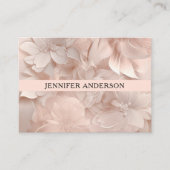 Luxus, Blush-Beige, Blume, Salon Visitenkarte (Vorderseite)