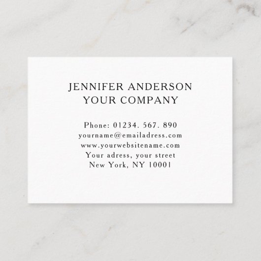 Luxus, Blush-Beige, Blume, Salon Visitenkarte (Rückseite)