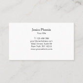 Luxus, Blush-Beige, Circle, Blume, Salon Visitenkarte (Rückseite)