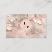Luxus, Blush-Beige, Circle, Blume, Salon Visitenkarte (Vorderseite)