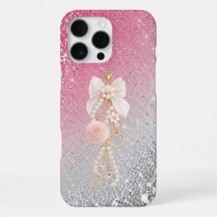Luxus-Bogen-Perlen-iPhone 16 Pro Max Hülle Ästheti iPhone 16 Pro Max Hülle