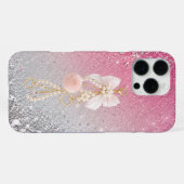 Luxus-Bogen-Perlen-iPhone 16 Pro Max Hülle Ästheti iPhone Hülle (Rückseite (Horizontal))