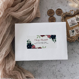 Luxus-Boho farbenfrohe Blumenadresse Label Adressaufkleber