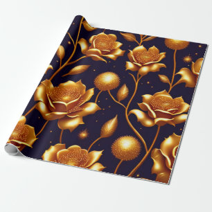 Luxus Boho Gold Rose Moderne Kollektion Geschenkpapier