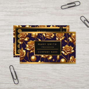 Luxus Boho Gold Rose Moderne Kollektion Visitenkarte