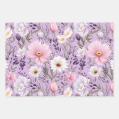 Luxus Boho Wasserfarbe Floral Geschenk Geschenkpapier Set (Vorderseite)