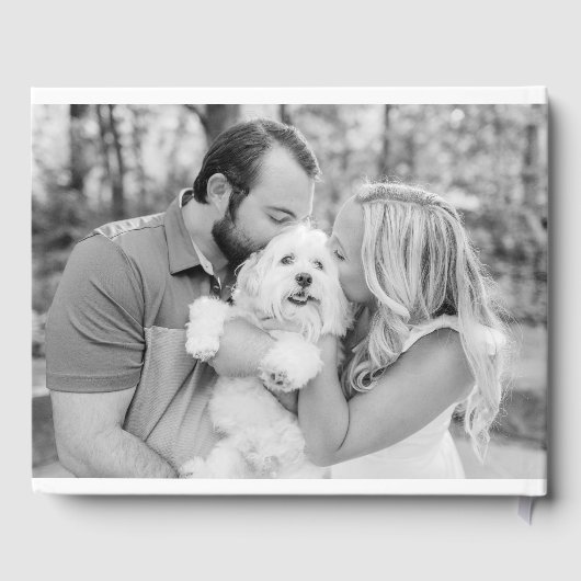 Luxus | Bold Modern Minimalistisch Wedding Guest B Gästebuch (Rückseite)