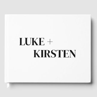 Luxus | Bold Modern Minimalistisch Wedding Guest B Gästebuch