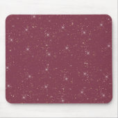 Luxus-Bordeaux-Funkel-Gold-Glitter-Konfetti Mousepad (Vorne)