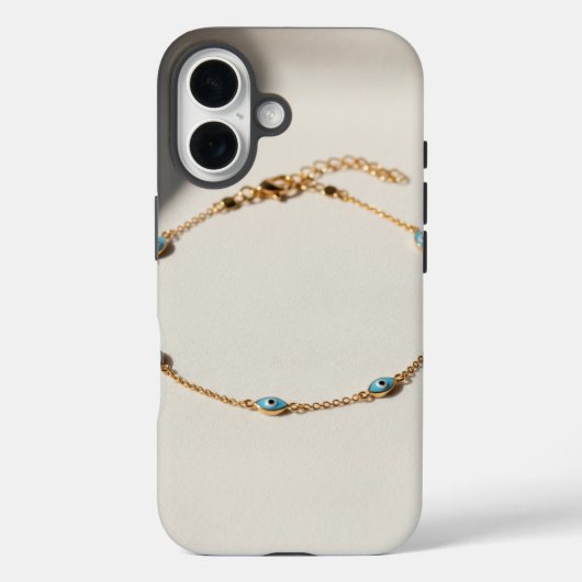 Luxus-Böser-Blick-Fußkette mit zarter Kette Case-Mate iPhone Hülle (Rückseite)