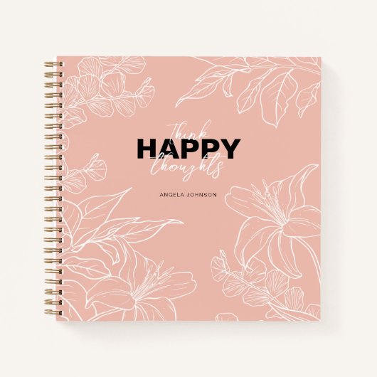Luxus Boss Lady Pink Motivation Notebook Notizblock (Vorderseite)