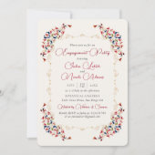 Luxus Botanical Floral Paisley Engagement Party Einladung (Vorderseite)
