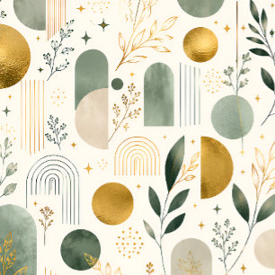 Luxus-Botanik-Gold-Geometrie-Geschenkpapier Geschenkpapier