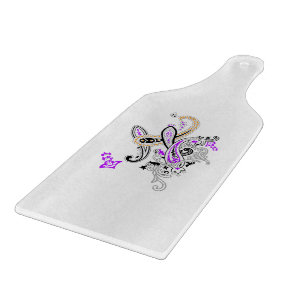 Luxus-Botanik-Paisley-Glas-Schneidbrett Schneidebrett