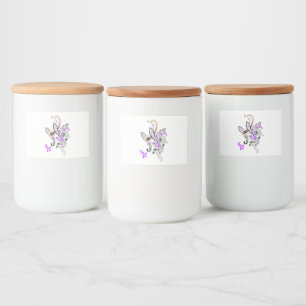 Luxus-Botanik-Paisley-Kollektion Lebensmitteletikett