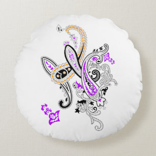 Luxus-Botanik-Paisley-Kollektion Rundes Kissen