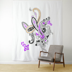 Luxus-Botanik-Paisley-Kollektion Wandteppich