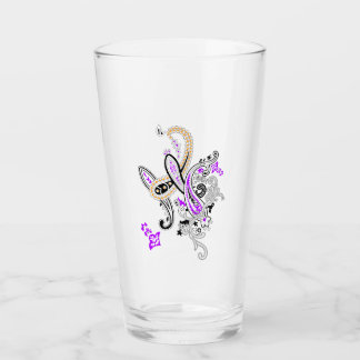 Luxus-Botanik-Paisley-Trinkglas Glas