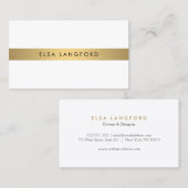 Luxus Boutique Gold Bar on White Visitenkarte (Vorne/Hinten)