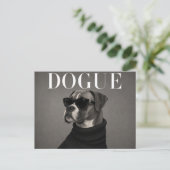 Luxus-Boxer-Hundeporträt Postkarte (Stehend Vorderseite)