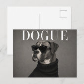 Luxus-Boxer-Hundeporträt Postkarte (Vorne/Hinten)