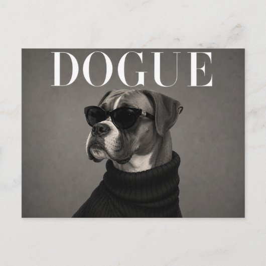 Luxus-Boxer-Hundeporträt Postkarte (Vorderseite)