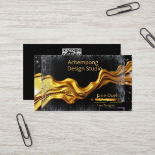 Luxus-Branding: Opulente Executive-Gold-Swirle    Visitenkarte