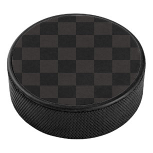 Luxus-Braun/Schwarz kariert Eishockey Puck