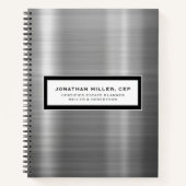 Luxus-Brushed-Metal-Notebook Notizblock (Vorderseite)