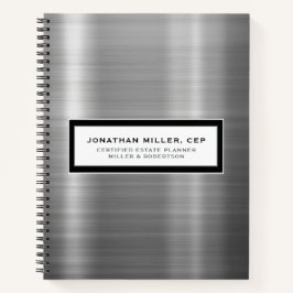 Luxus-Brushed-Metal-Notebook Notizblock