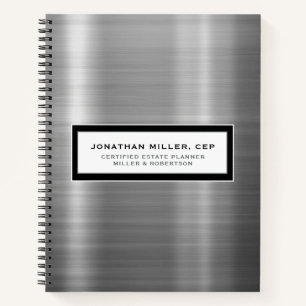 Luxus-Brushed-Metal-Notebook Notizblock