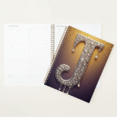 Luxus-Buchstabe J Monogramm in Diamant, Perle Gold Planer (Anzeige)