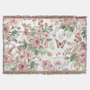 Luxus Bunt Wildblume Blume blauer Schmetterling Decke