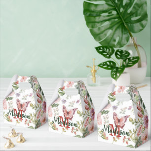 Luxus Bunt Wildblume Blume blauer Schmetterling Geschenkschachtel