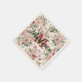 Luxus Bunt Wildblume Blume blauer Schmetterling Serviette (Ecke)