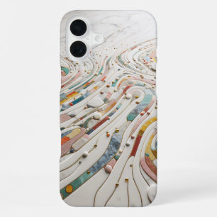 Luxus-Buntkiesel-Stein-Handyhülle - Elegant iPhone 16 Plus Hülle