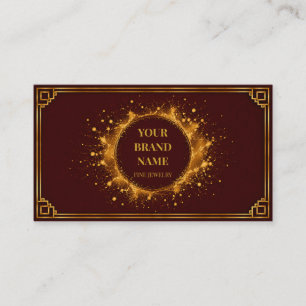 Luxus-Burgunder-Gold-Mini-Armband-Verpackungskarte Visitenkarte