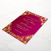 Luxus Burgunderrot Goldfolie Save The Date Karte (Gedreht)