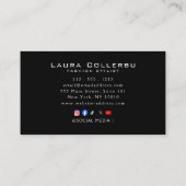 Luxus-Businesskarten Visitenkarte (Rückseite)