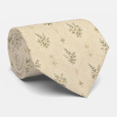 Luxus-Buttercreme-Botanical-Hochzeit Krawatte (Gerollt)