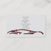 Luxus Car Logo - Red Sportscar, schwarze Vorlage Visitenkarte (Rückseite)