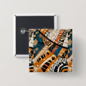 Luxus Caribbean Multicolor Design Button (Vorne & Hinten)